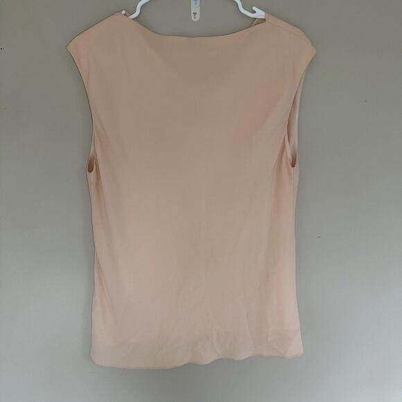 MM Lafleur Sleeveless Tunic Top Size Extra Large Blush Pink Drape Neck - Picture 4 of 7